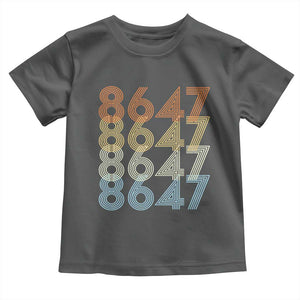 Retro Vintage 8647 Toddler T Shirt Freedom Protest Stripe Graphic TS12 Dark Heather Print Your Wear