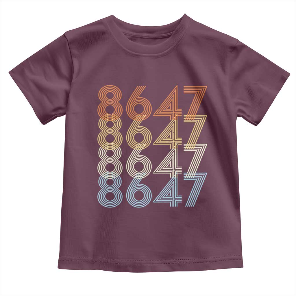 Retro Vintage 8647 Toddler T Shirt Freedom Protest Stripe Graphic TS12 Maroon Print Your Wear