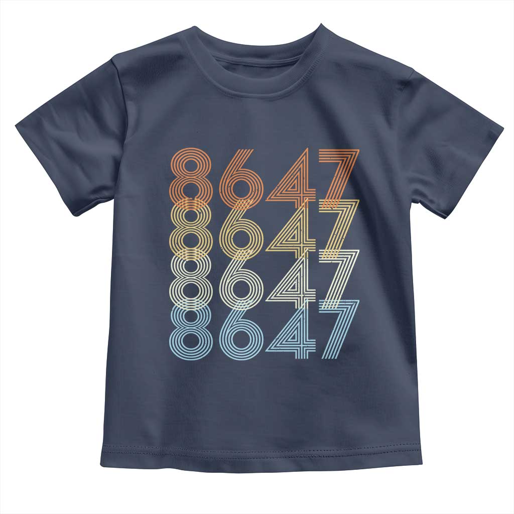 Retro Vintage 8647 Toddler T Shirt Freedom Protest Stripe Graphic TS12 Navy Print Your Wear