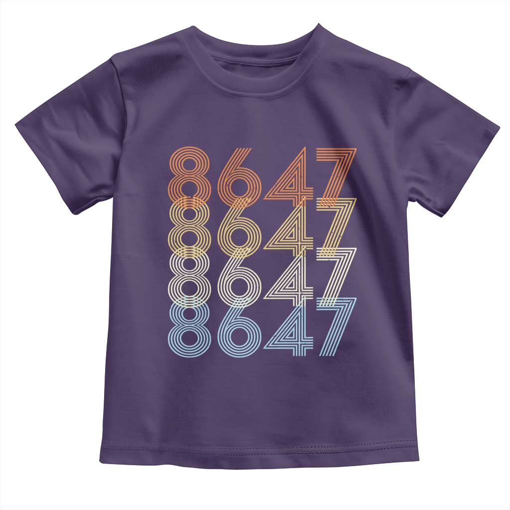 Retro Vintage 8647 Toddler T Shirt Freedom Protest Stripe Graphic TS12 Purple Print Your Wear