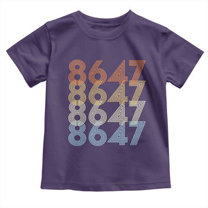Retro Vintage 8647 Toddler T Shirt Freedom Protest Stripe Graphic TS12 Purple Print Your Wear