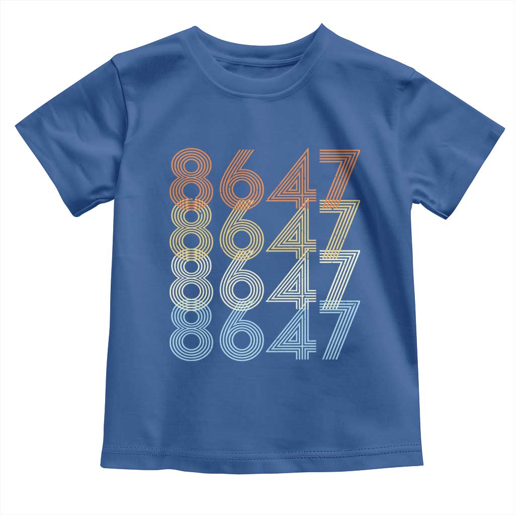 Retro Vintage 8647 Toddler T Shirt Freedom Protest Stripe Graphic TS12 Royal Blue Print Your Wear