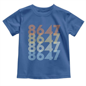Retro Vintage 8647 Toddler T Shirt Freedom Protest Stripe Graphic TS12 Royal Blue Print Your Wear