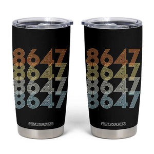 Retro Vintage 8647 Tumbler Cup Freedom Protest Stripe Graphic TS12 Black Print Your Wear