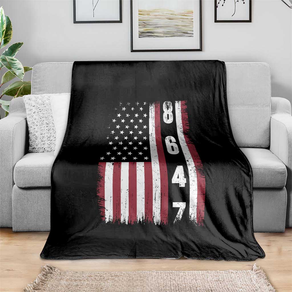 8647 Vintage US Flag Throw Blanket Political Expression Apparel For Democrats TS12 Print Your Wear
