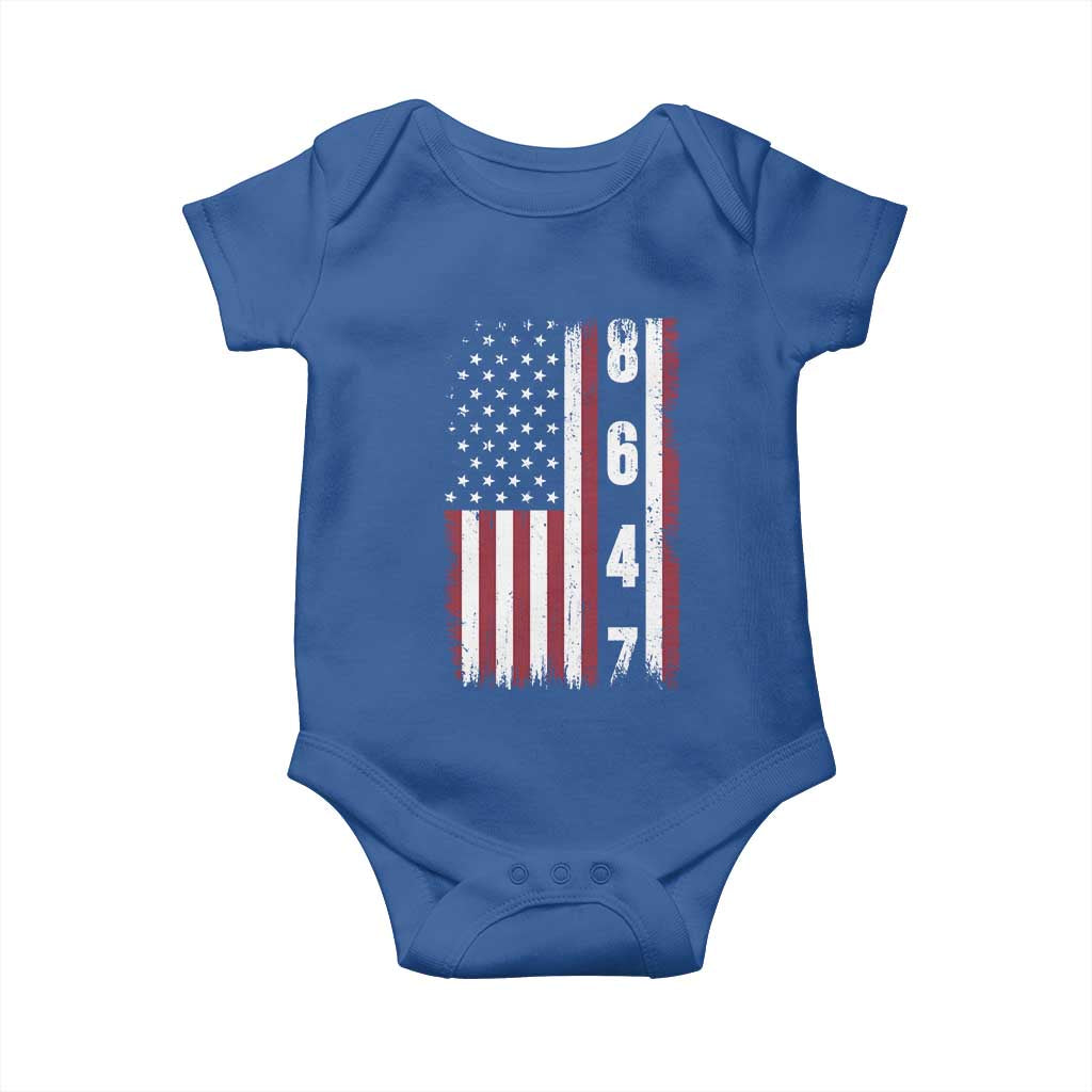 8647 Vintage US Flag Baby Onesie Political Expression Apparel For Democrats TS12 Royal Blue Print Your Wear