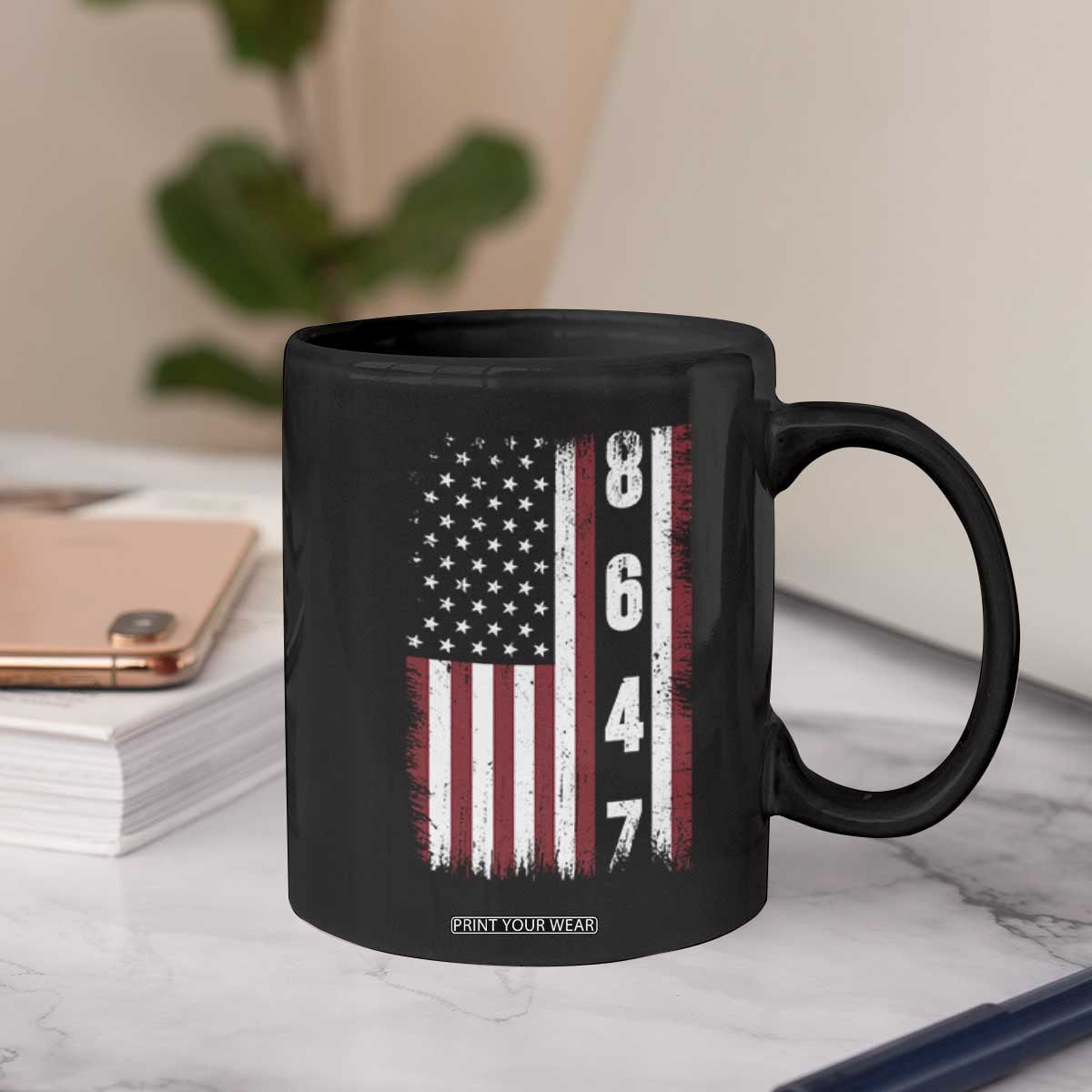 8647 Vintage US Flag Coffee Mug Political Expression Apparel For Democrats TS12 Print Your Wear