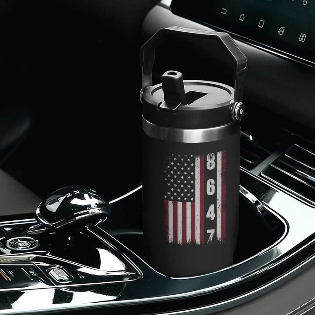 8647 Vintage US Flag Flip Straw Tumbler Political Expression Apparel For Democrats TS12 Print Your Wear