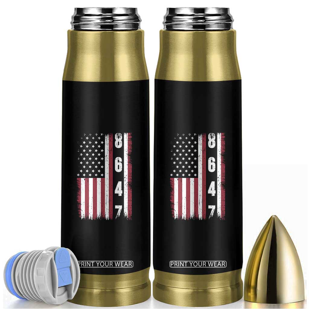 8647 Vintage US Flag Bullet Tumbler Political Expression Apparel For Democrats TS12 Black Print Your Wear