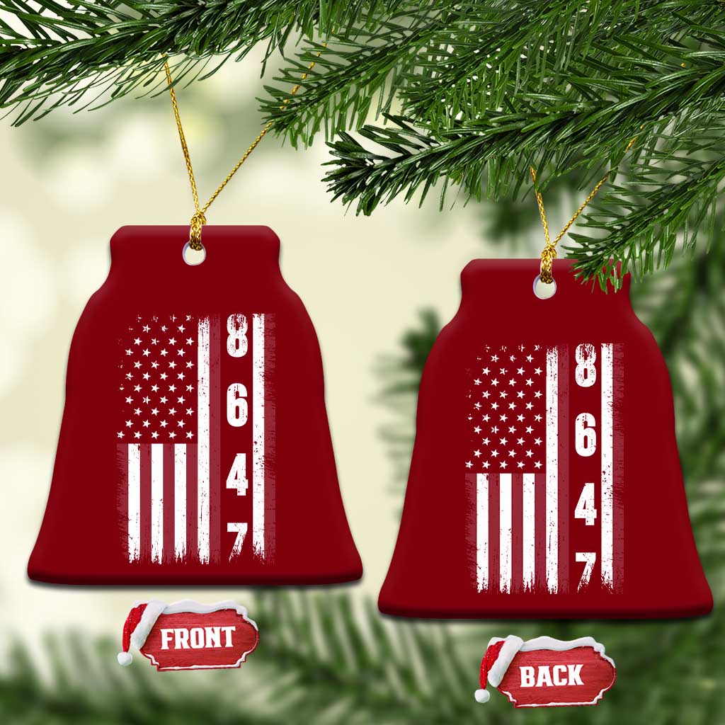 8647 Vintage US Flag Ceramic Ornament Political Expression Apparel For Democrats TS12 Print Your Wear