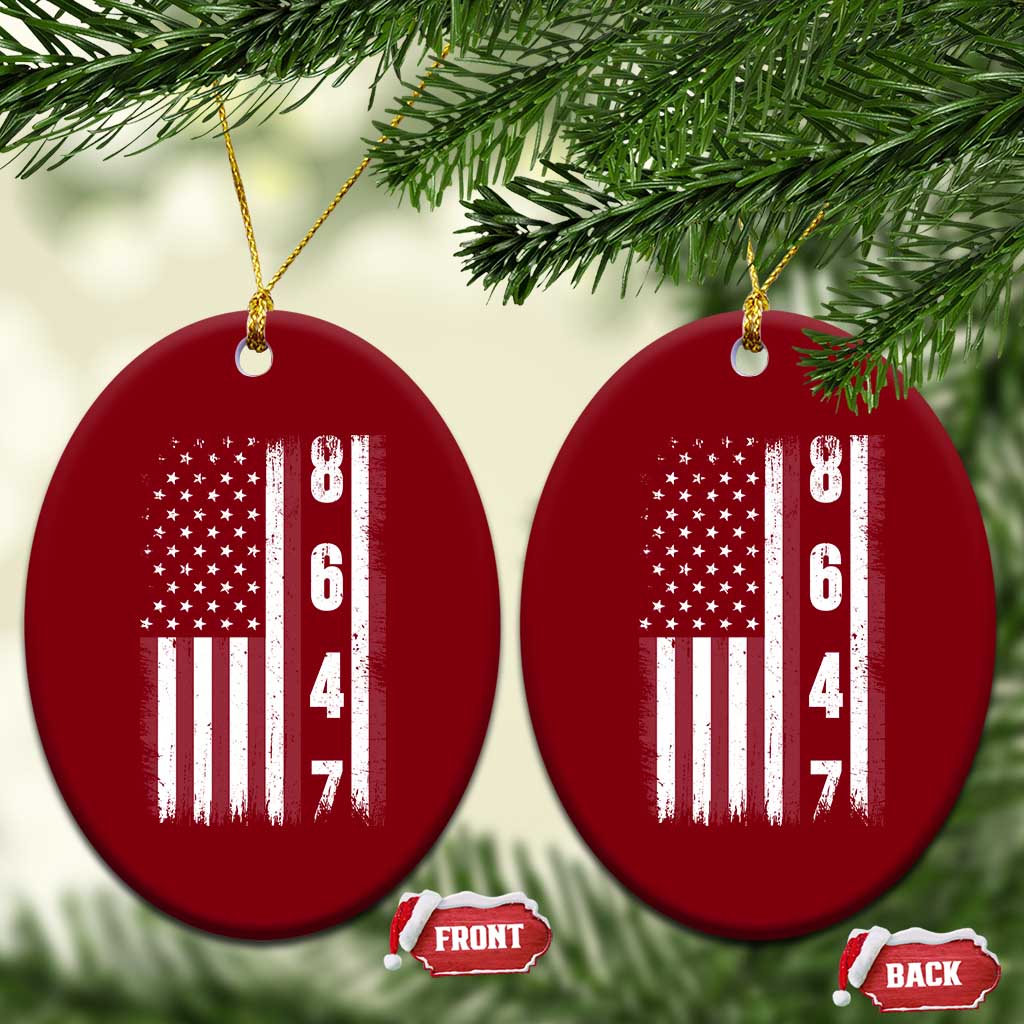 8647 Vintage US Flag Ceramic Ornament Political Expression Apparel For Democrats TS12 Print Your Wear