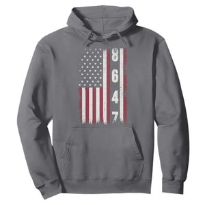 8647 Vintage US Flag Hoodie Political Expression Apparel For Democrats TS12 Charcoal Print Your Wear