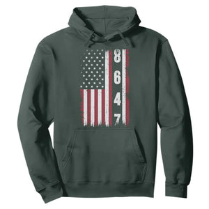8647 Vintage US Flag Hoodie Political Expression Apparel For Democrats TS12 Dark Forest Green Print Your Wear
