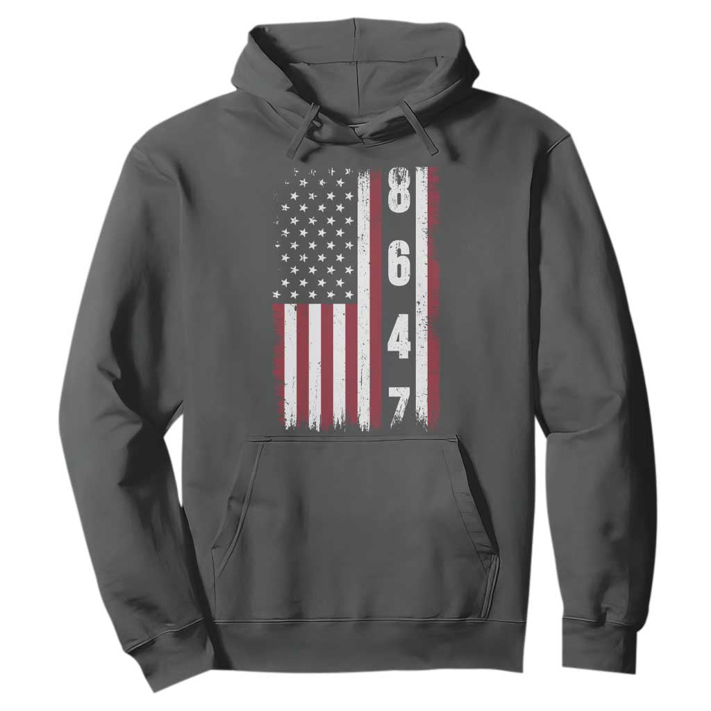 8647 Vintage US Flag Hoodie Political Expression Apparel For Democrats TS12 Dark Heather Print Your Wear