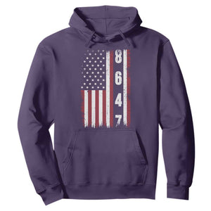 8647 Vintage US Flag Hoodie Political Expression Apparel For Democrats TS12 Purple Print Your Wear