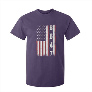8647 Vintage US Flag T Shirt For Kid Political Expression Apparel For Democrats TS12 Purple Print Your Wear