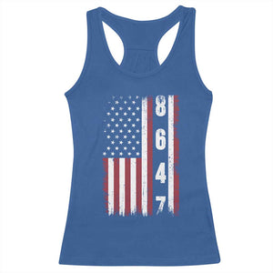 8647 Vintage US Flag Racerback Tank Top Political Expression Apparel For Democrats TS12 Royal Blue Print Your Wear