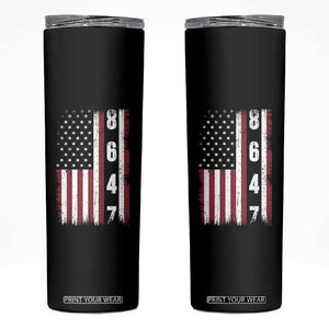 8647 Vintage US Flag Skinny Tumbler Political Expression Apparel For Democrats TS12 Black Print Your Wear
