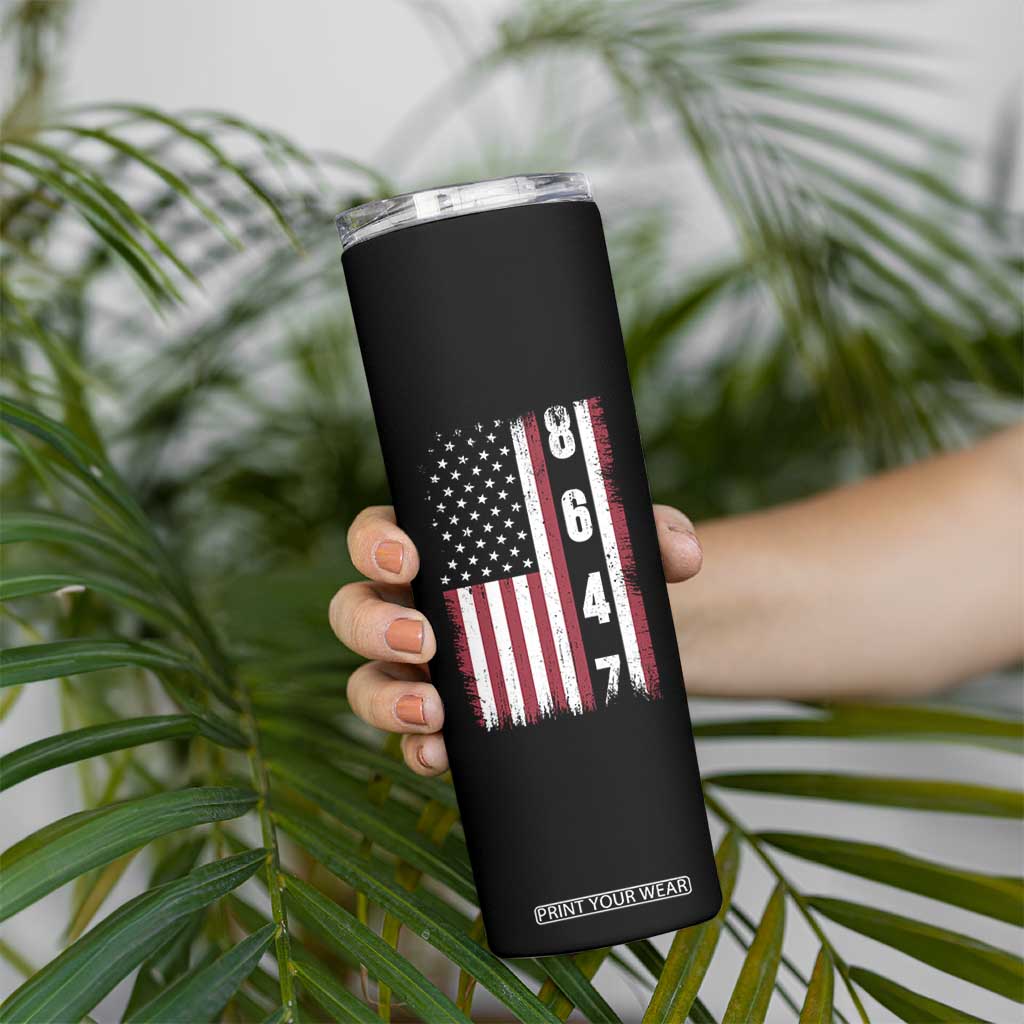 8647 Vintage US Flag Skinny Tumbler Political Expression Apparel For Democrats TS12 Print Your Wear