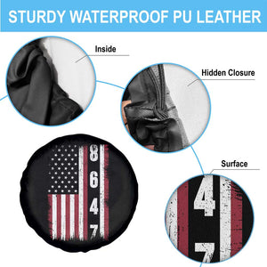 8647 Vintage US Flag Spare Tire Cover Political Expression Apparel For Democrats TS12 Print Your Wear