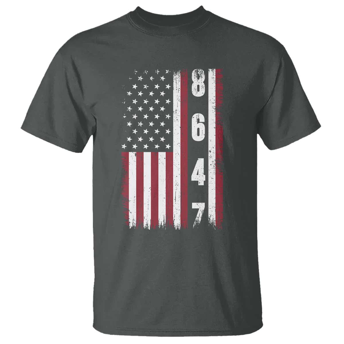 8647 Vintage US Flag T Shirt Political Expression Apparel For Democrats TS12 Dark Heather Print Your Wear