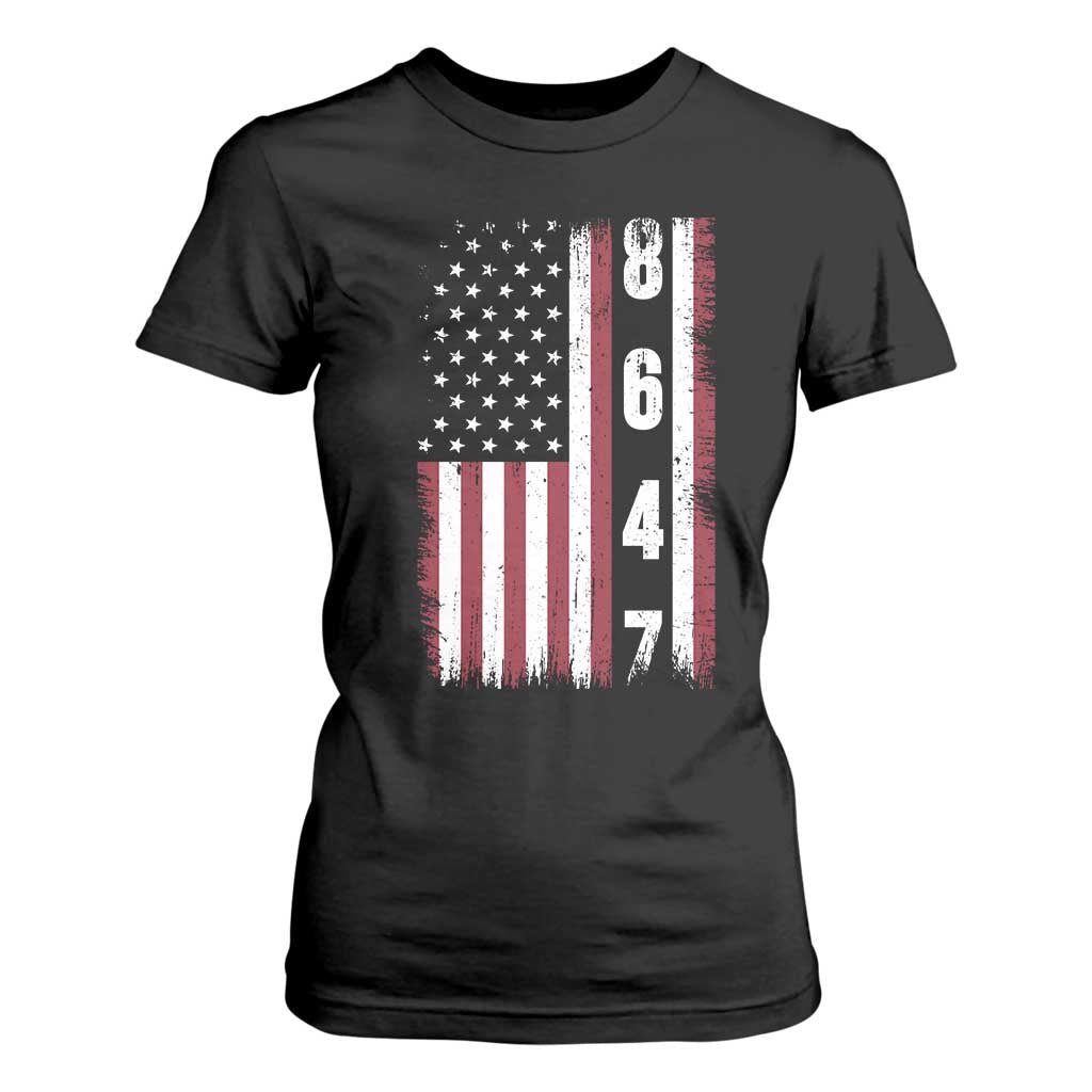 8647 Vintage US Flag T Shirt For Women Political Expression Apparel For Democrats TS12 Black Print Your Wear