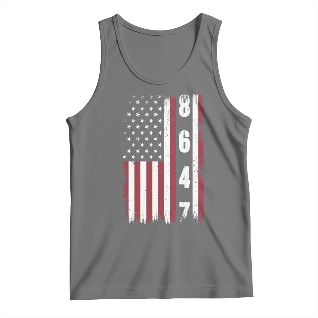 8647 Vintage US Flag Tank Top Political Expression Apparel For Democrats TS12 Black Heather Print Your Wear