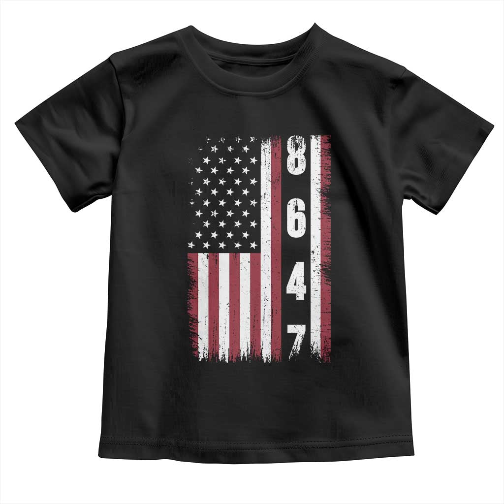 8647 Vintage US Flag Toddler T Shirt Political Expression Apparel For Democrats TS12 Black Print Your Wear
