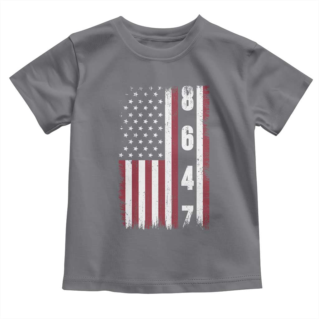 8647 Vintage US Flag Toddler T Shirt Political Expression Apparel For Democrats TS12 Charcoal Print Your Wear