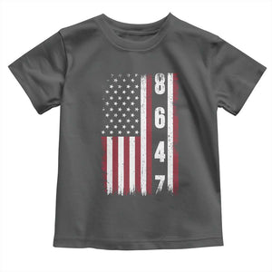 8647 Vintage US Flag Toddler T Shirt Political Expression Apparel For Democrats TS12 Dark Heather Print Your Wear