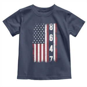 8647 Vintage US Flag Toddler T Shirt Political Expression Apparel For Democrats TS12 Navy Print Your Wear