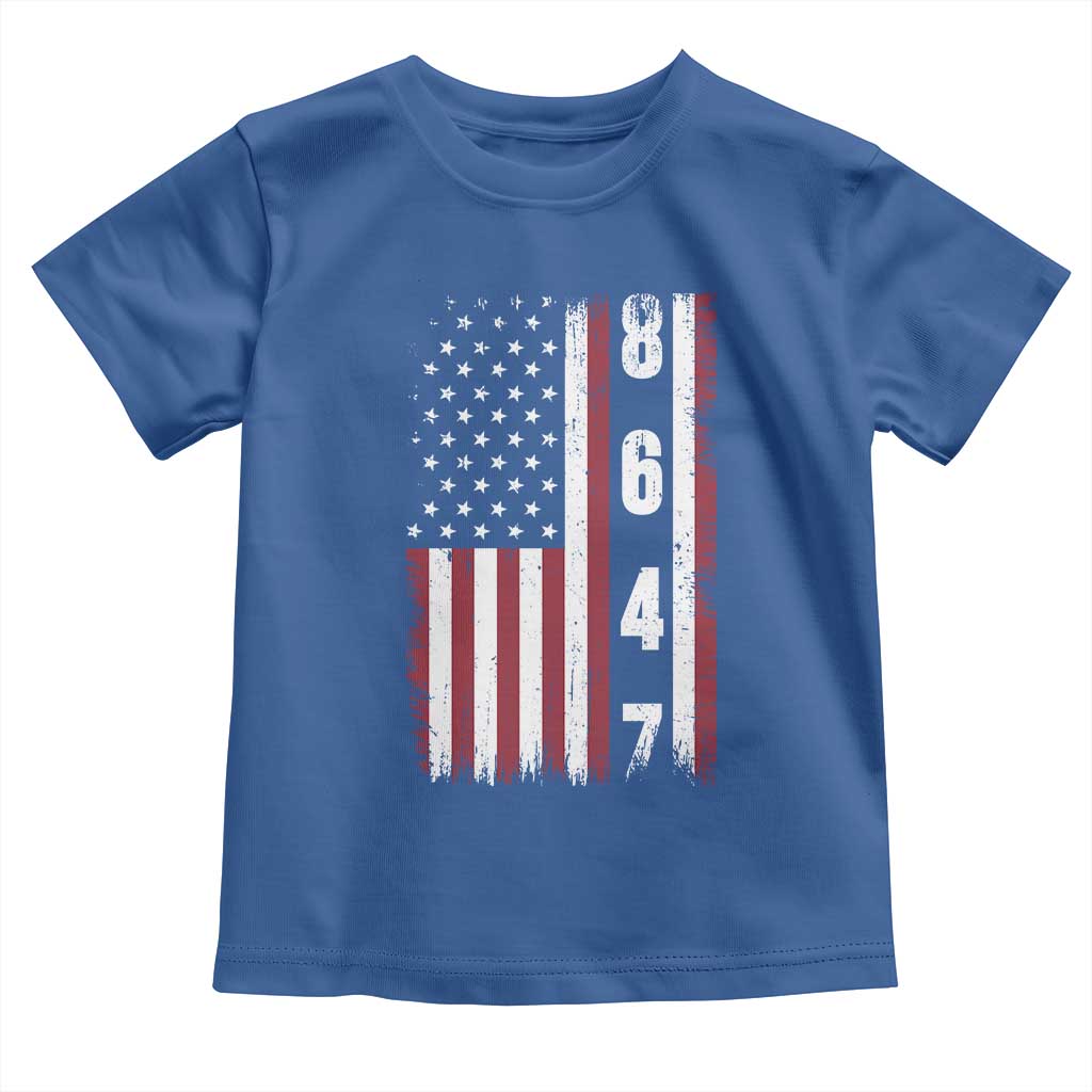 8647 Vintage US Flag Toddler T Shirt Political Expression Apparel For Democrats TS12 Royal Blue Print Your Wear
