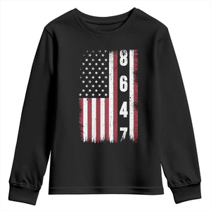 8647 Vintage US Flag Youth Sweatshirt Political Expression Apparel For Democrats TS12 Black Print Your Wear