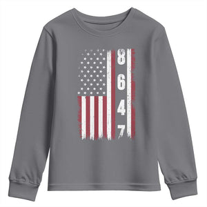 8647 Vintage US Flag Youth Sweatshirt Political Expression Apparel For Democrats TS12 Charcoal Print Your Wear