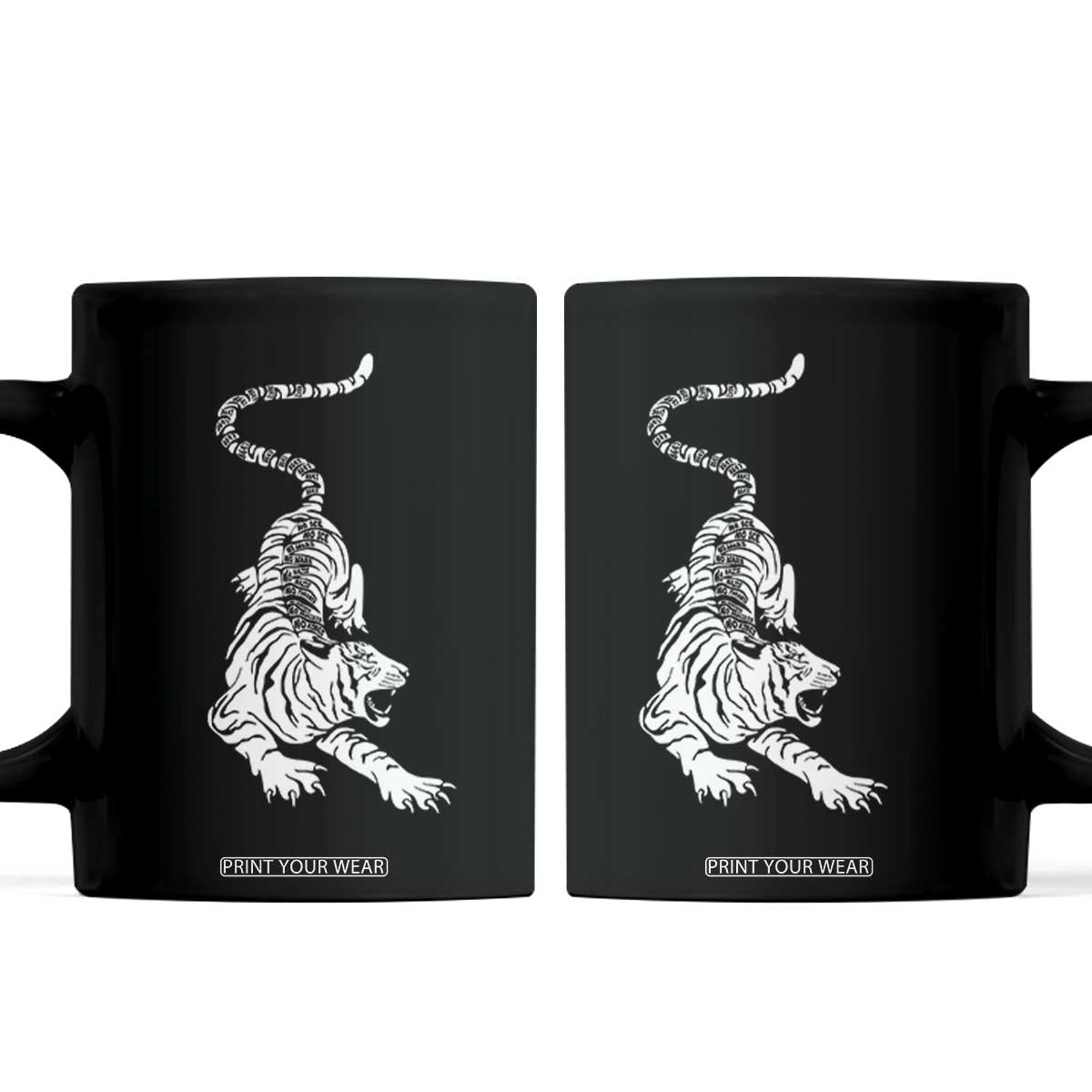 Fierce Anti Trump Tiger Graphic Coffee Mug No Kings No Fascists 8647 TS12 Black Print Your Wear