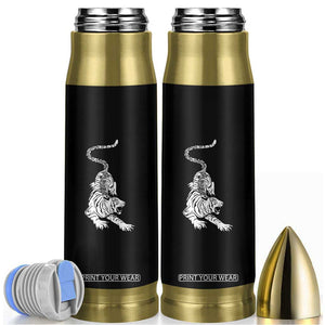 Fierce Anti Trump Tiger Graphic Bullet Tumbler No Kings No Fascists 8647 TS12 Black Print Your Wear