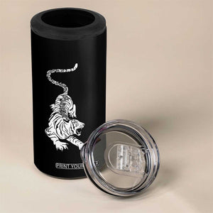 Fierce Anti Trump Tiger Graphic 4 in 1 Can Cooler Tumbler No Kings No Fascists 8647 TS12 Print Your Wear