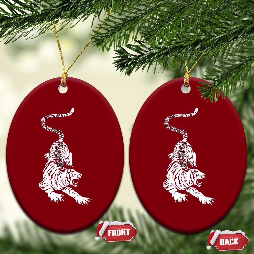 Fierce Anti Trump Tiger Graphic Ceramic Ornament No Kings No Fascists 8647 TS12 Print Your Wear