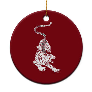 Fierce Anti Trump Tiger Graphic Ceramic Ornament No Kings No Fascists 8647 TS12 1pc Red Print Your Wear