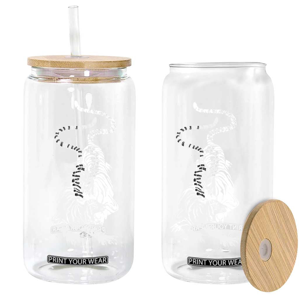 Fierce Anti Trump Tiger Graphic Glass Can No Kings No Fascists 8647 TS12 Print Your Wear