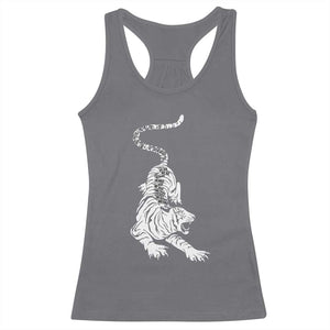 Fierce Anti Trump Tiger Graphic Racerback Tank Top No Kings No Fascists 8647 TS12 Charcoal Print Your Wear