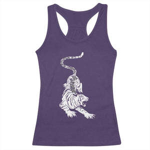 Fierce Anti Trump Tiger Graphic Racerback Tank Top No Kings No Fascists 8647 TS12 Purple Print Your Wear