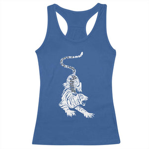 Fierce Anti Trump Tiger Graphic Racerback Tank Top No Kings No Fascists 8647 TS12 Royal Blue Print Your Wear