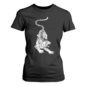 Fierce Anti Trump Tiger Graphic T Shirt For Women No Kings No Fascists 8647 TS12 Black Print Your Wear