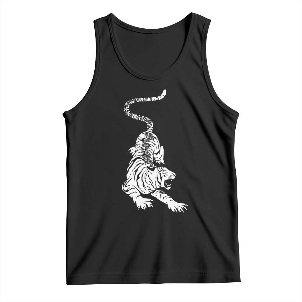 Fierce Anti Trump Tiger Graphic Tank Top No Kings No Fascists 8647 TS12 Black Print Your Wear