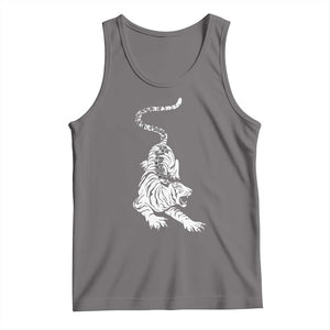 Fierce Anti Trump Tiger Graphic Tank Top No Kings No Fascists 8647 TS12 Deep Heather Print Your Wear