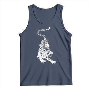 Fierce Anti Trump Tiger Graphic Tank Top No Kings No Fascists 8647 TS12 Navy Print Your Wear