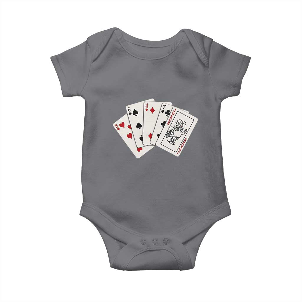 8647 Protest Playing Cards Baby Onesie Liberal Activist Anti Trump Graphic TS12 Charcoal Print Your Wear