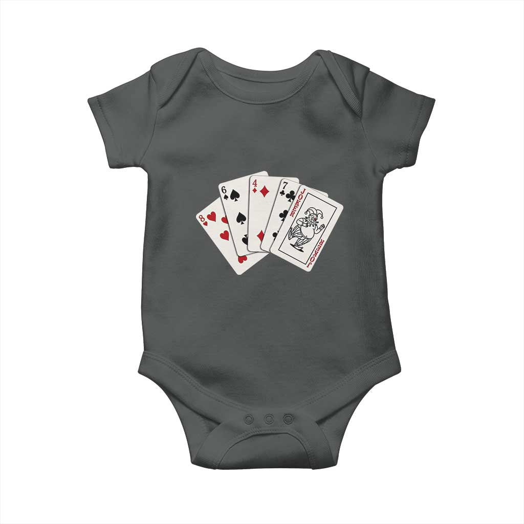 8647 Protest Playing Cards Baby Onesie Liberal Activist Anti Trump Graphic TS12 Dark Heather Print Your Wear