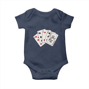 8647 Protest Playing Cards Baby Onesie Liberal Activist Anti Trump Graphic TS12 Navy Print Your Wear